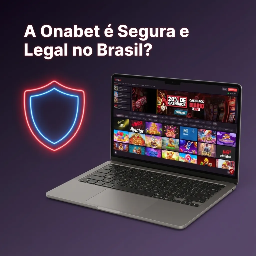 Onabet logo with security shield, showing Curaçao license and SSL encryption badge for Brazilian players