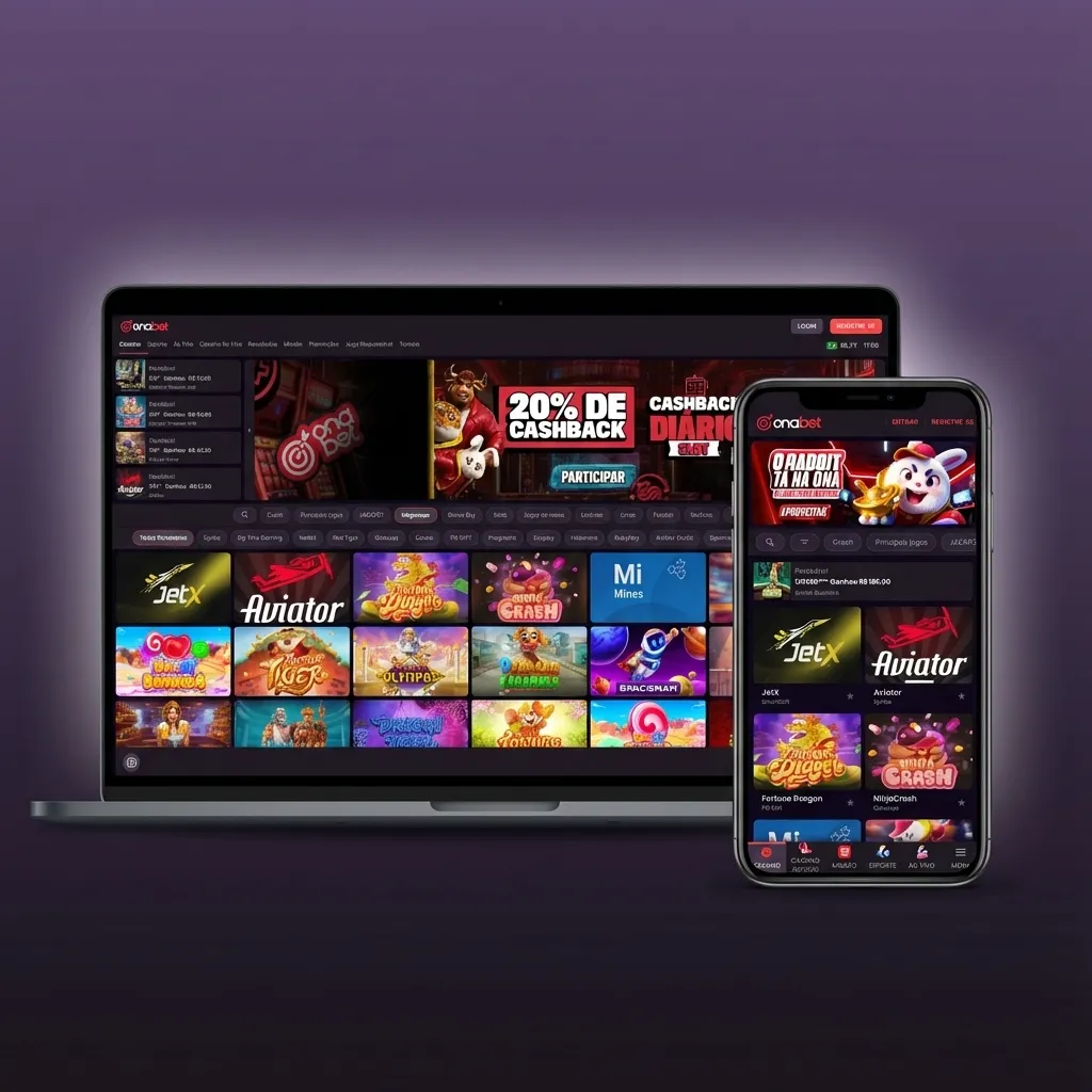 Onabet website interface showing top navigation bar with Sports, Casino, Live Casino, Promotions and Support sections