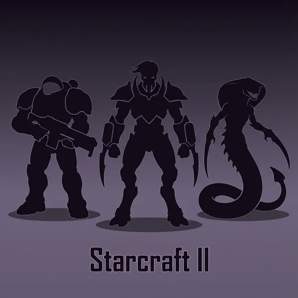 Starcraft II competitive gaming showing real-time strategy esports tournament with player matches and league championships