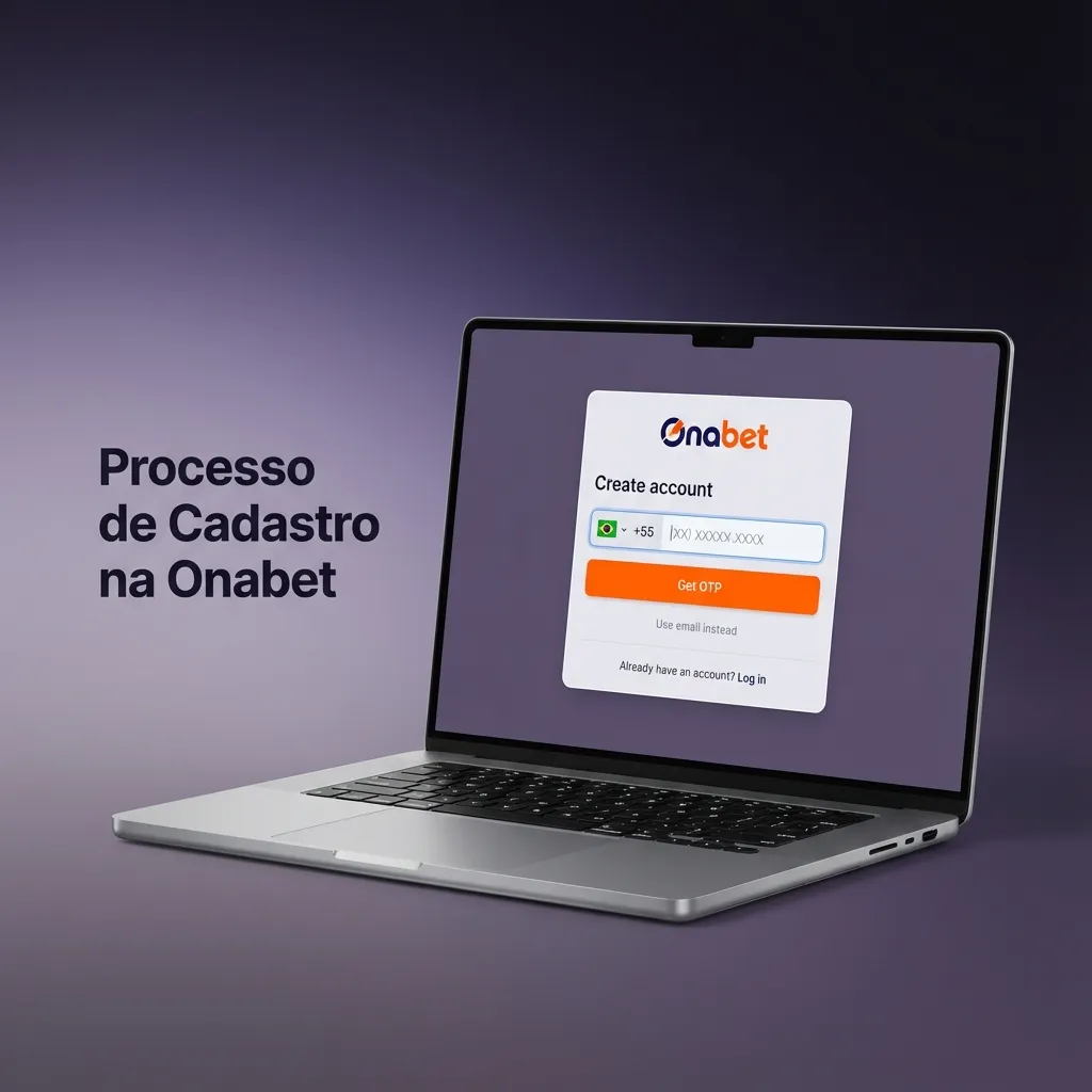 Step-by-step registration process guide for Onabet betting platform showing account creation and deposit instructions