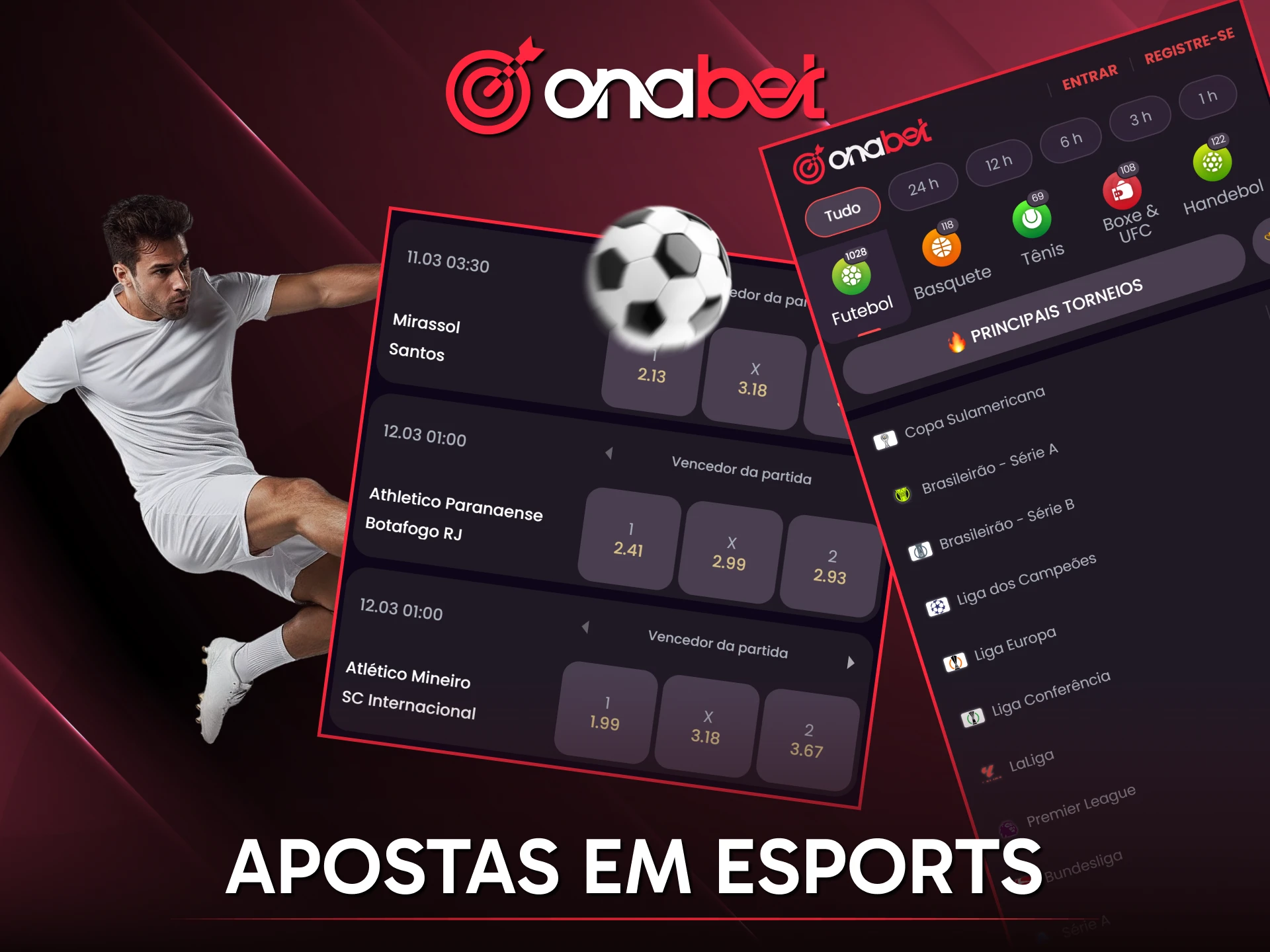 A Onabet oferece uma ampla variedade de esportes para suas apostas.