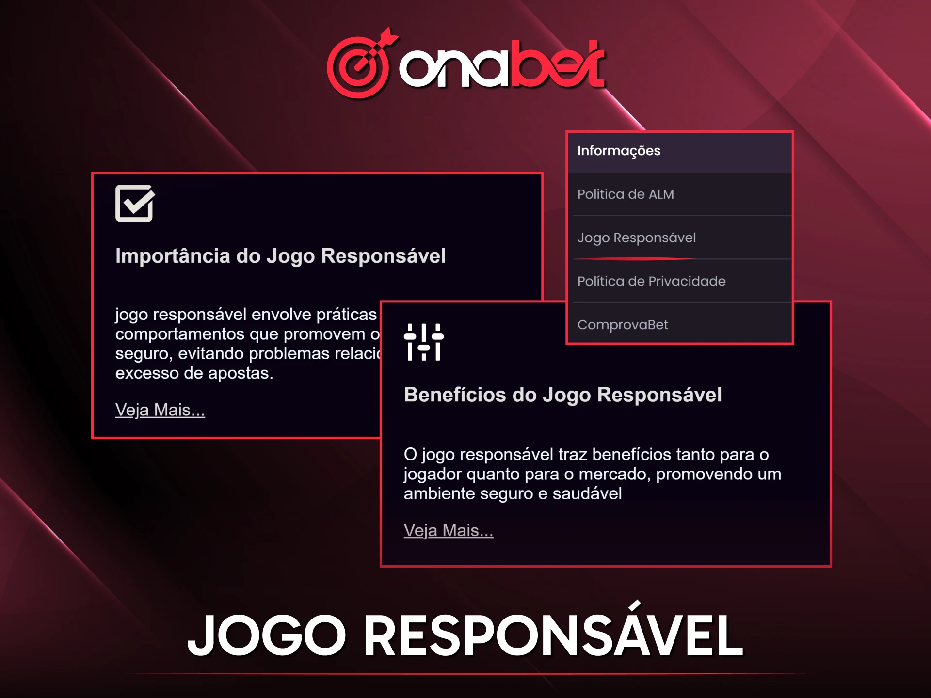 Saiba mais sobre o compromisso com o Jogo Responsável na Onabet e as ferramentas de controle disponíveis