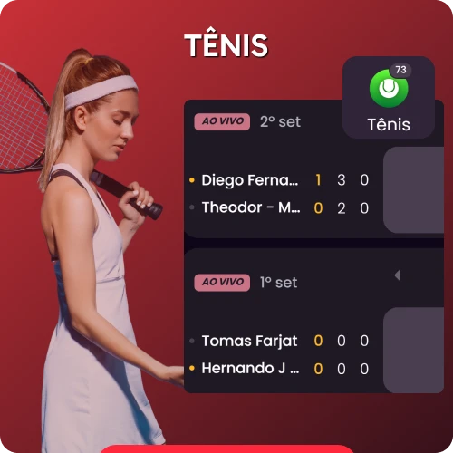 Acompanhe todos os Grand Slams e torneios da ATP e WTA na seção de Tênis da plataforma Onabet.