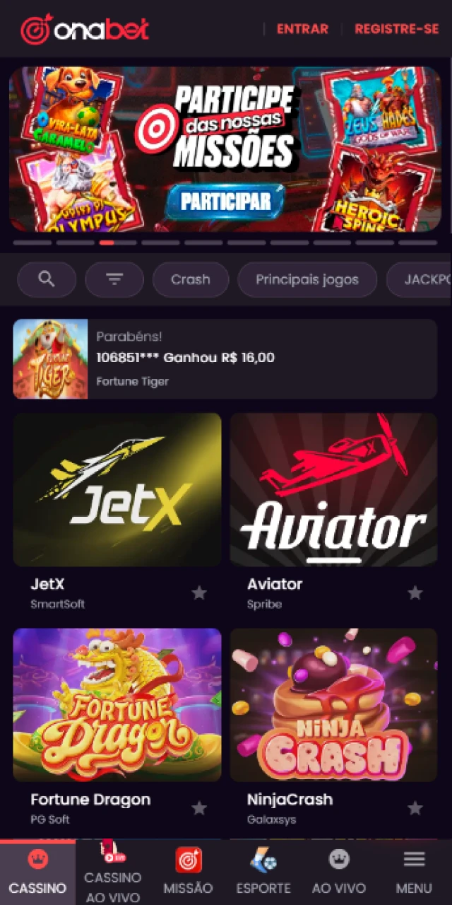 Inicie o acesso pelo botão para configurar o App Onabet no seu dispositivo iOS.