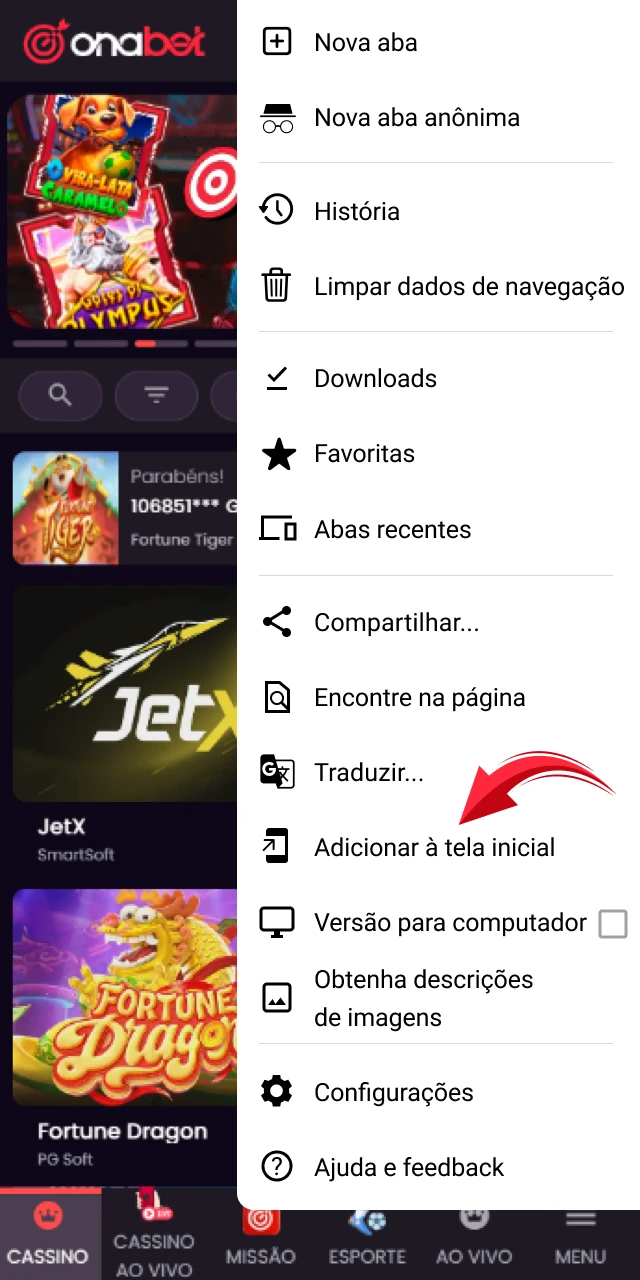 Baixe o App Onabet no seu smartphone para acessar as melhores odds do Brasil.
