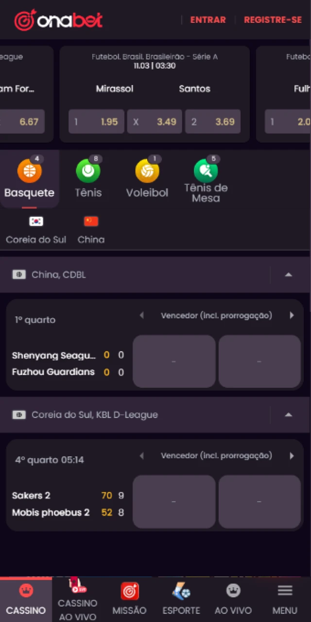 Aposte em eventos esportivos ao vivo pelo App Onabet em tempo real.