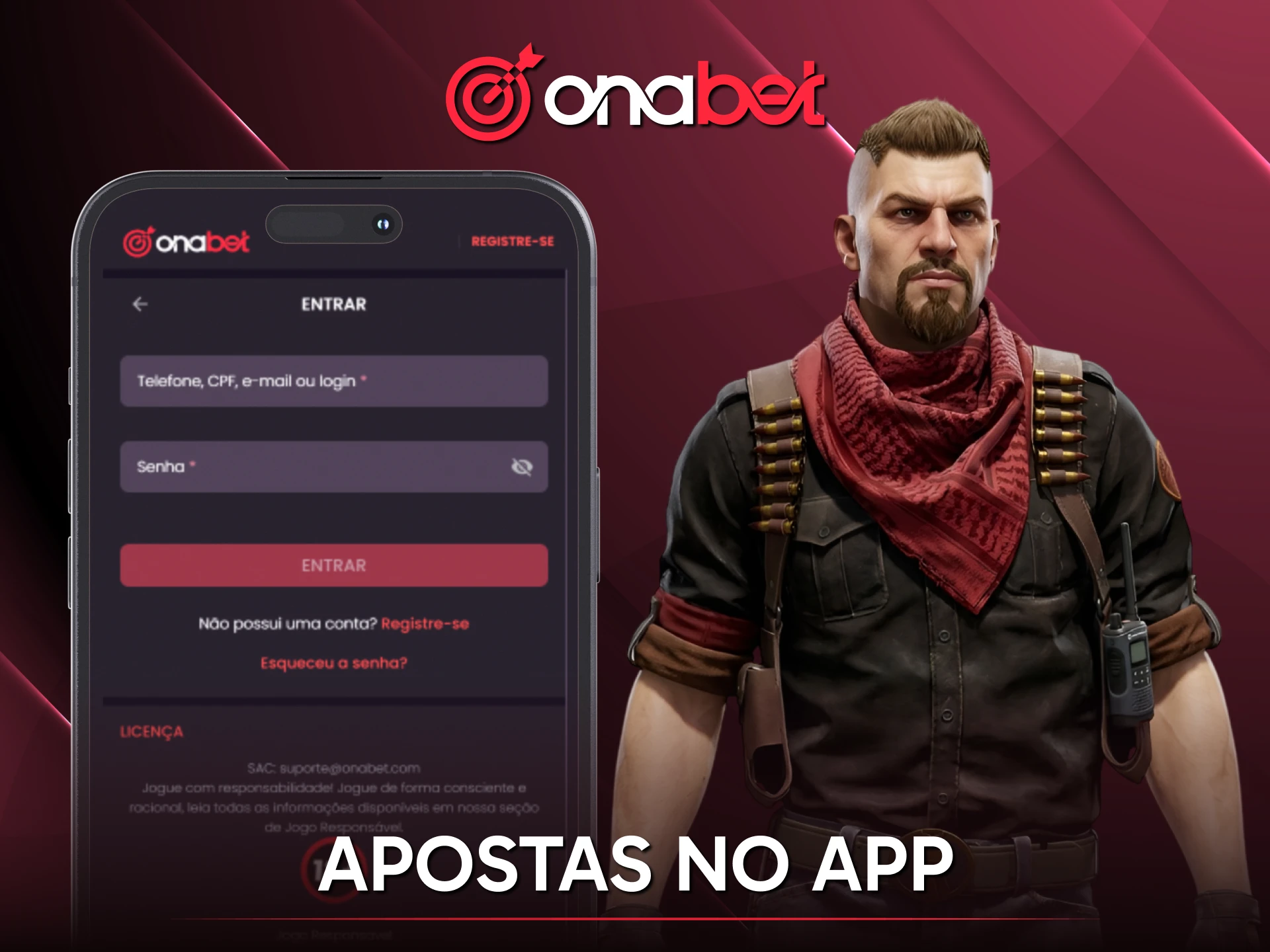 Instale o app Onabet para apostar em CS2 pelo celular.