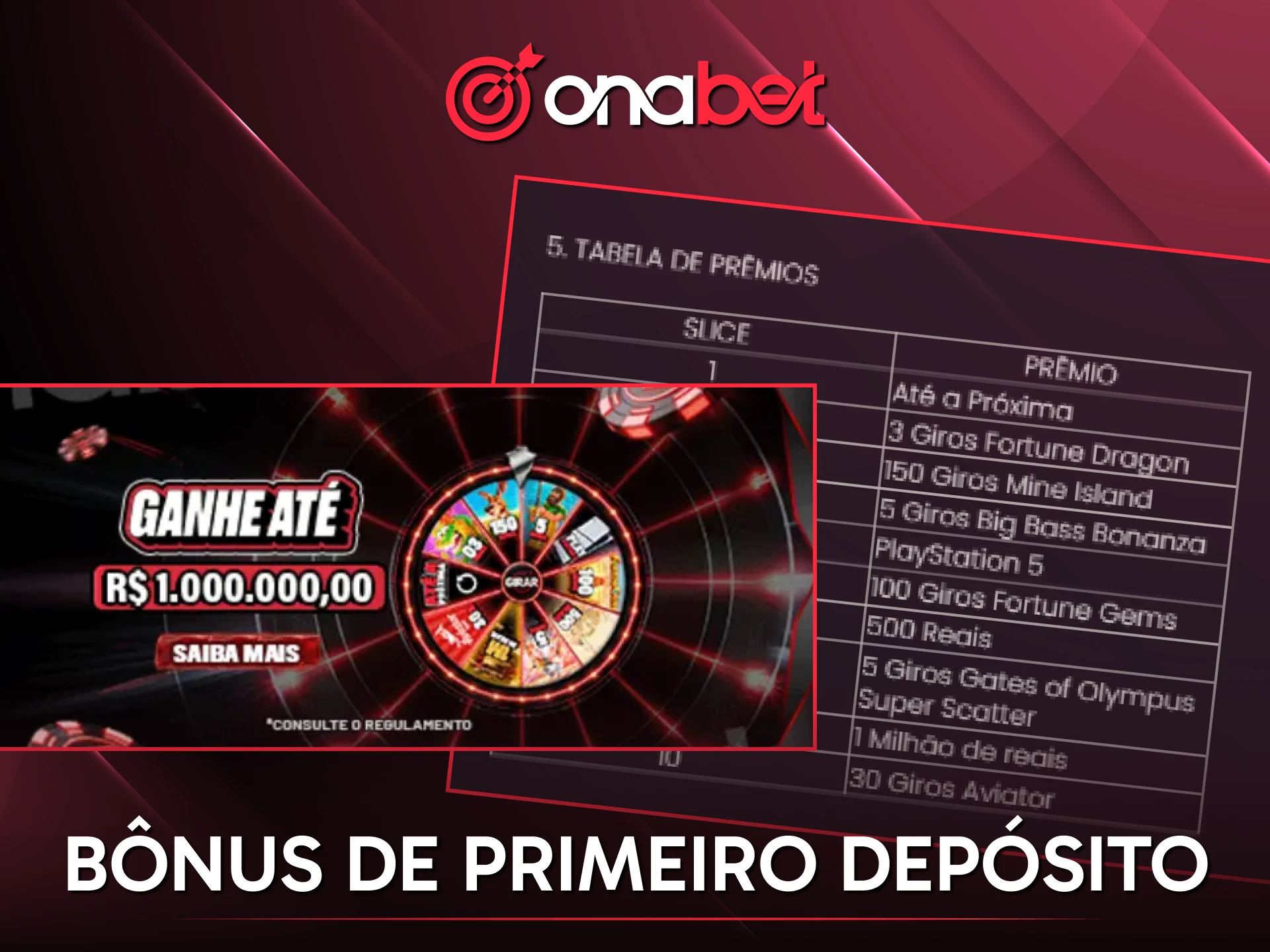 Ganhe um bônus no seu primeiro depósito na Onabet Brasil.