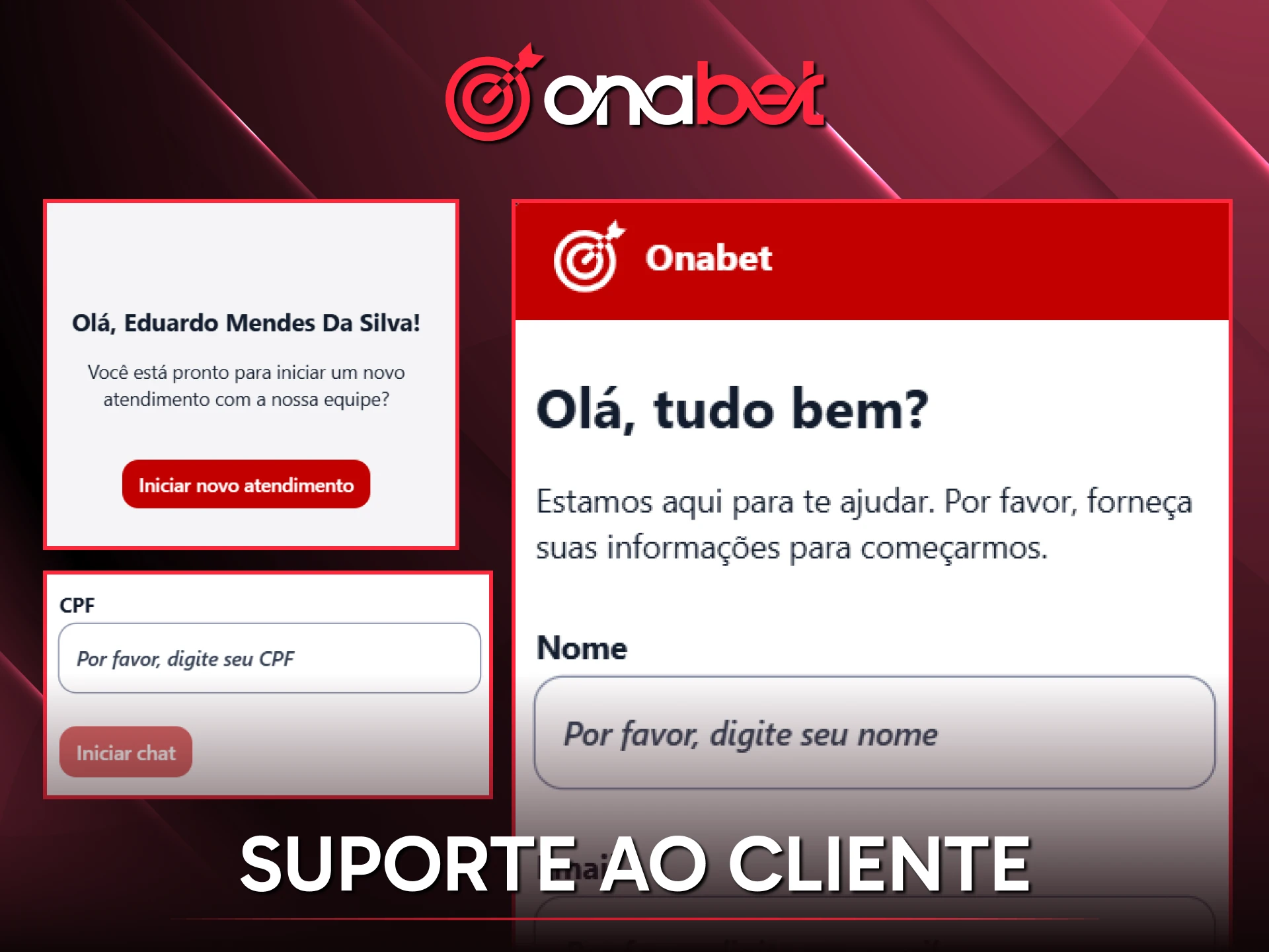 Contate o suporte da Onabet para tirar dúvidas sobre depósitos.