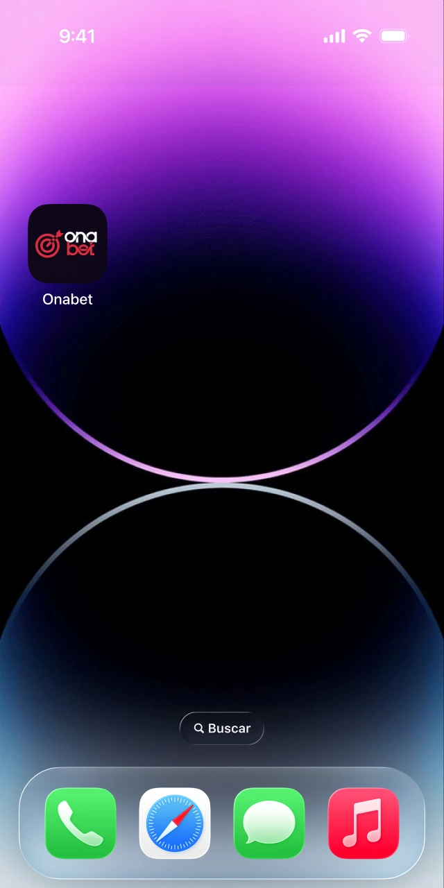 Acessando o aplicativo móvel da Onabet no celular para iniciar o processo de cadastro.