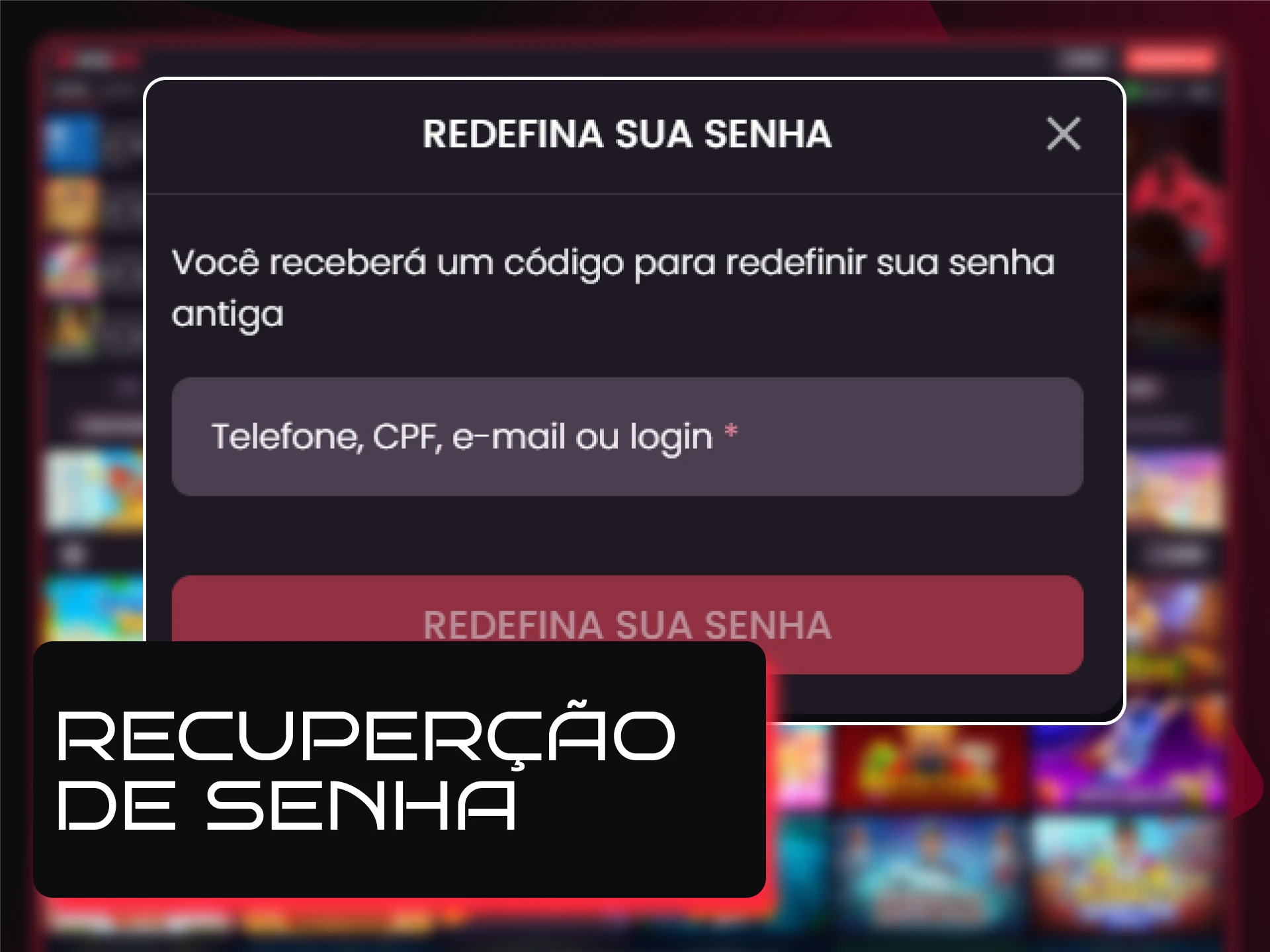 Passo a passo para redefinir e recuperar a senha de acesso na Onabet Brasil.