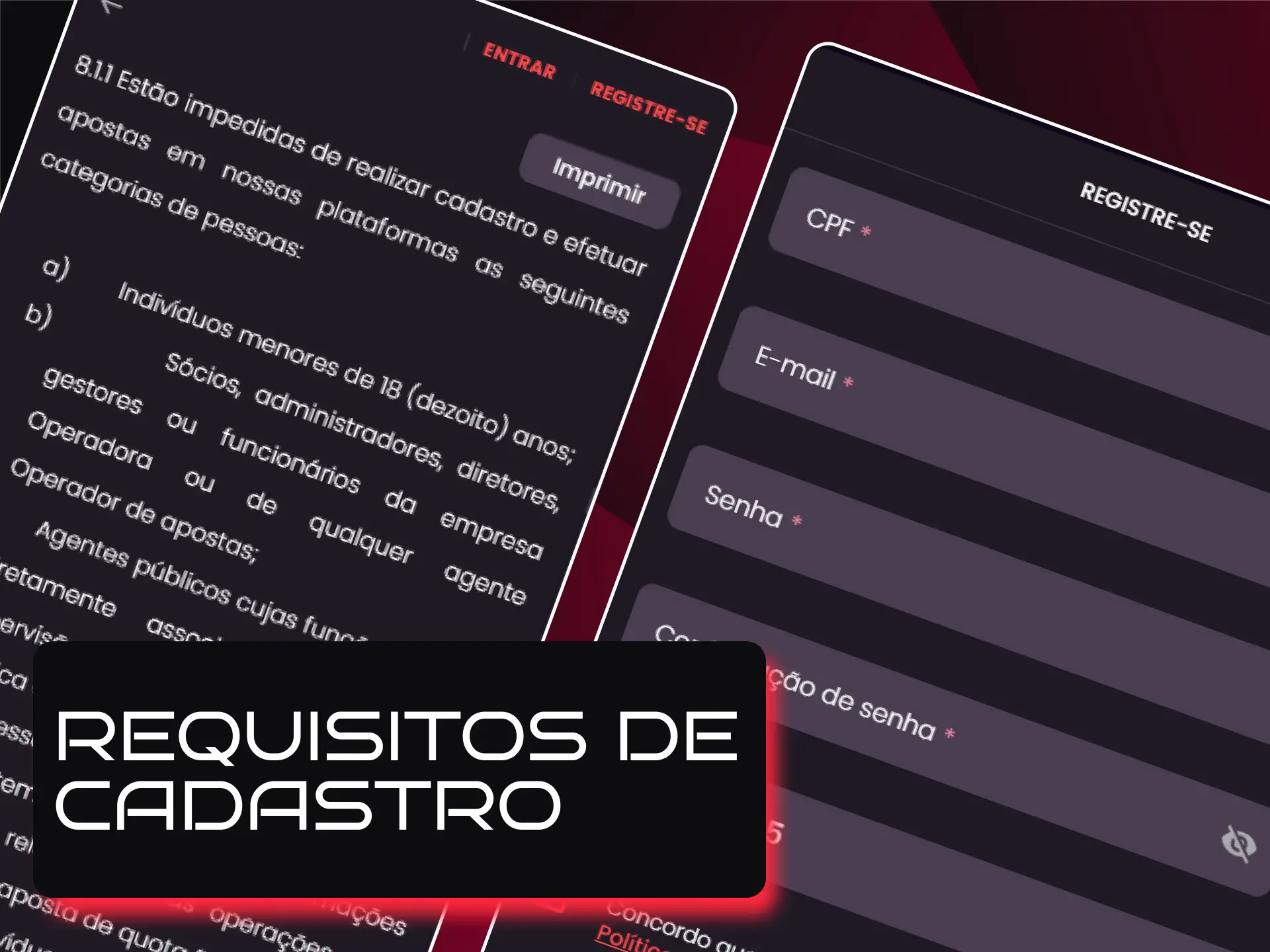 Termos e requisitos necessários para abrir uma conta de usuário na Onabet.