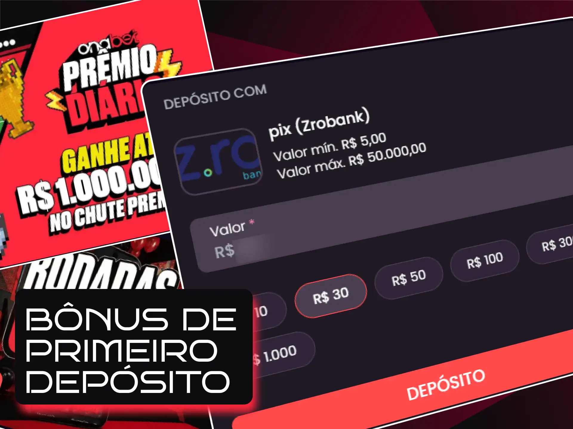 Como ativar e aproveitar o bônus de boas-vindas no primeiro depósito na Onabet Brasil.