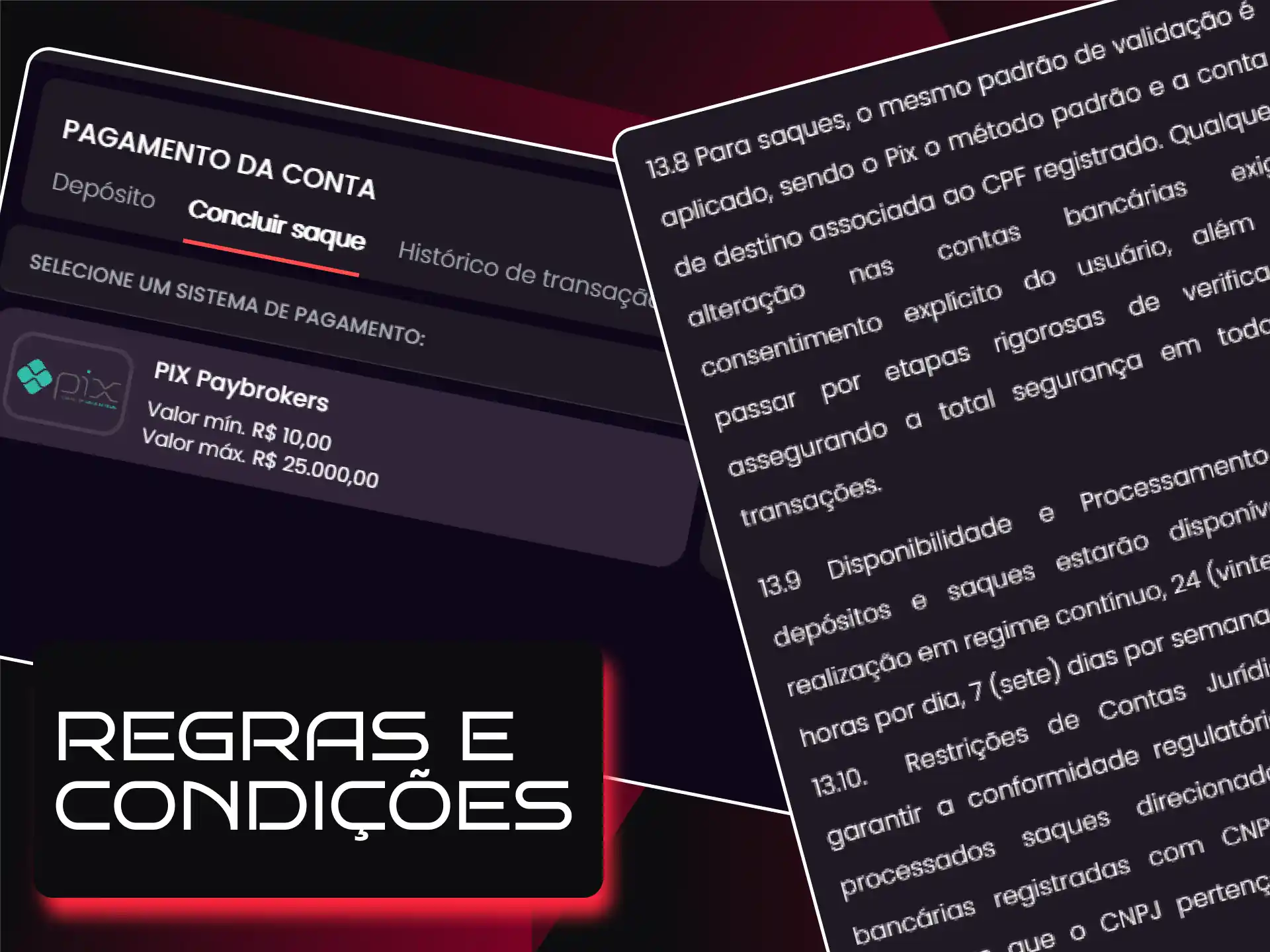 Termos, diretrizes e condições necessárias para solicitar saques com segurança na Onabet.